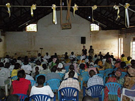 Dissemination of research findings to the community. Photo by Joe Jasperse