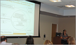 Guadalupe Ayala presenting lecture